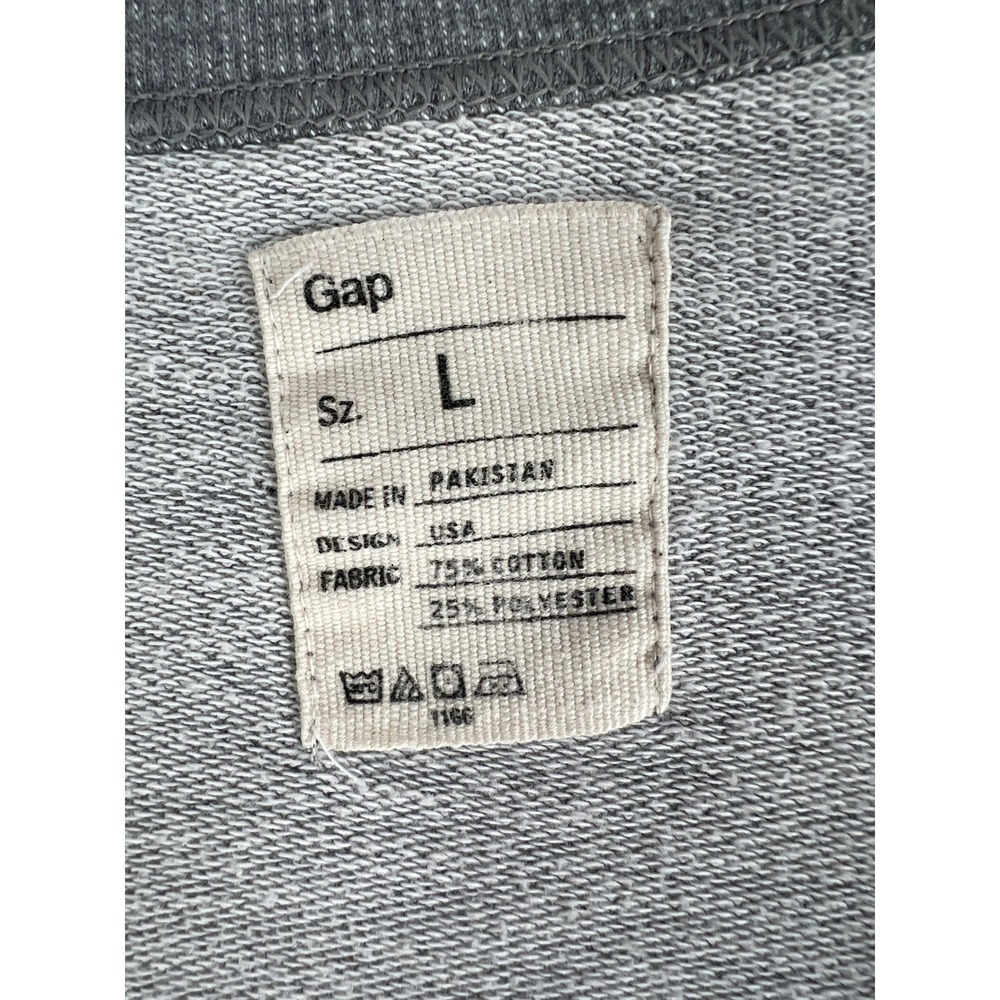 Gap Preppy Sweatshirt Cardigan Button Front Pocket Cotton Lightweight Sweater L - Picture 3 of 8